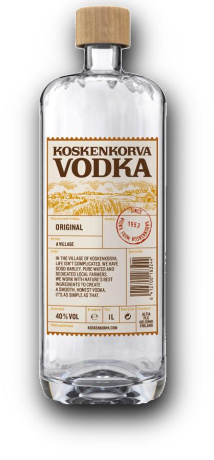 Koskenkorva Vodka 40% 1l – finská čistá vodka