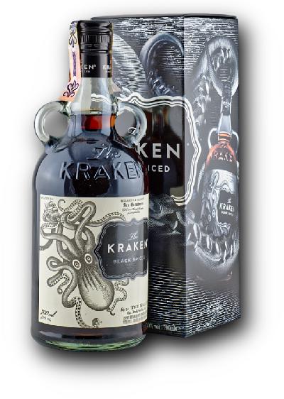 The Kraken Black Spiced Rum 40% 0,7 l — karton
