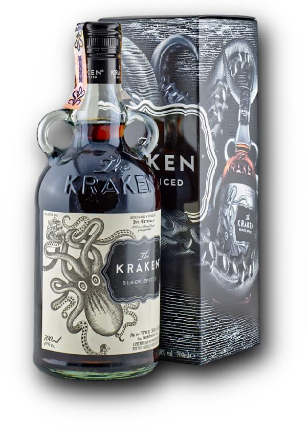 The Kraken Black Spiced Rum 40% 0,7 l — karton