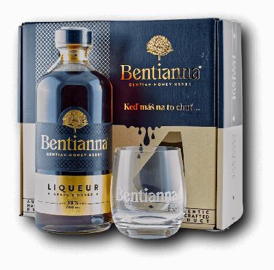 Bentianna Liqueur 38% 0,7L (dárkové balení s 1 sklenici)