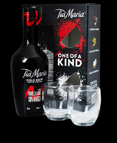Tia Maria 20% 0,7L (dárkové balení s 2 sklenicemi)