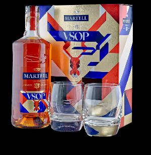 Martell VSOP 40% 0.7L (dárkové balení s 2 sklenicemi)