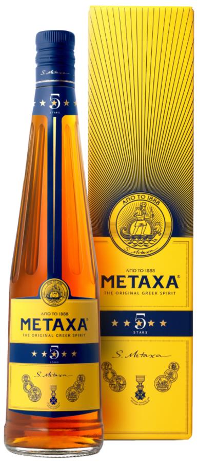 Metaxa 5* 38% 0,7 l – karton