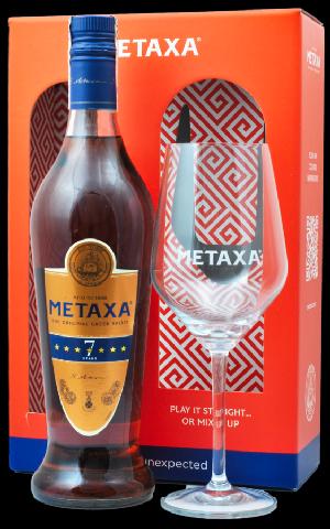Metaxa 7* 40% 0.7L (dárkové balení s 1 sklenicí)