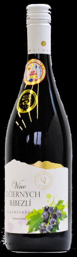 Miluron víno z čiernych ríbezlí 11% 0,75l (holá láhev)