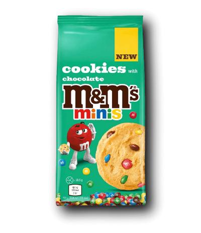 M&M's Cookies Minis Sušenky s kousky čokolády 180G