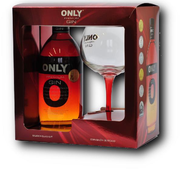 Only Gin Premium 43% 0,7 l – dárkové balení se skleničkou