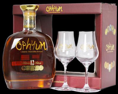 Ophyum 12 Solera 40% 0.7L (dárkové balení s 2 sklenicemi)