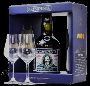 Presidente Marti Solera 15 40% 0,7L (dárkové balení s 2 skleničkami)