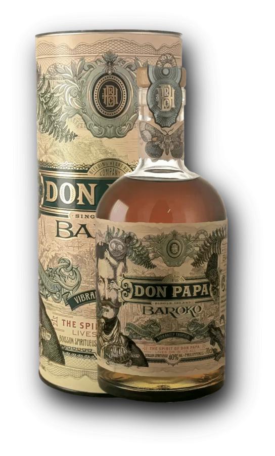 Don Papa Baroko Rum 40% 0,7 l – dárková tuba