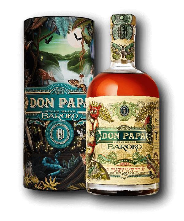 Don Papa Baroko Rum 40% 0,7 l – dárková tuba