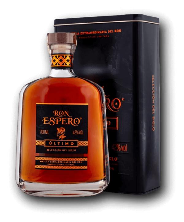 Ron Espero Ultimo Rum 42% 0,7L – solera 14–20 let (plechová tuba)