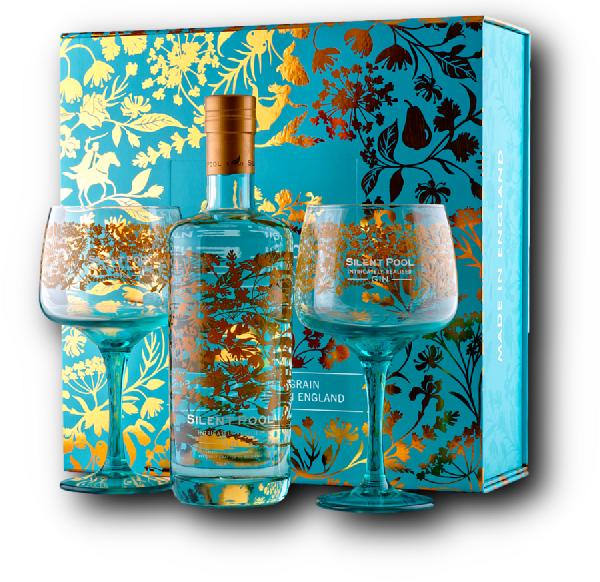 Silent Pool Gin 43% 0,7 l – dárkové balení se 2 skleničkami