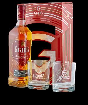 Grant's Tripple Wood 40% 0.7L (dárkové balení s 2 sklenicemi)