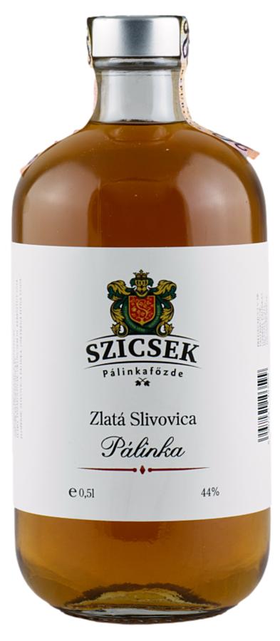 Szicsek Zlatá Slivovica 44% 0,5 l – odležená na bystrických švestkách