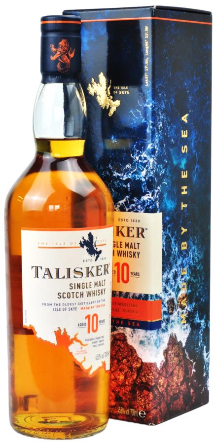 Talisker 10 YO 45,8% 0,7l – single malt z ostrova Skye (karton)