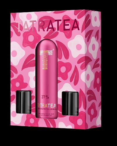 Tatratea Hibiscus & Red Tea 37% 0,7L (dárkové baleni s 2 skleničkami)
