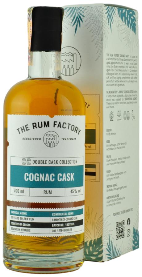 The Rum Factory - Double Cask Collection - Cognac Cask 45% 0,7L (karton)