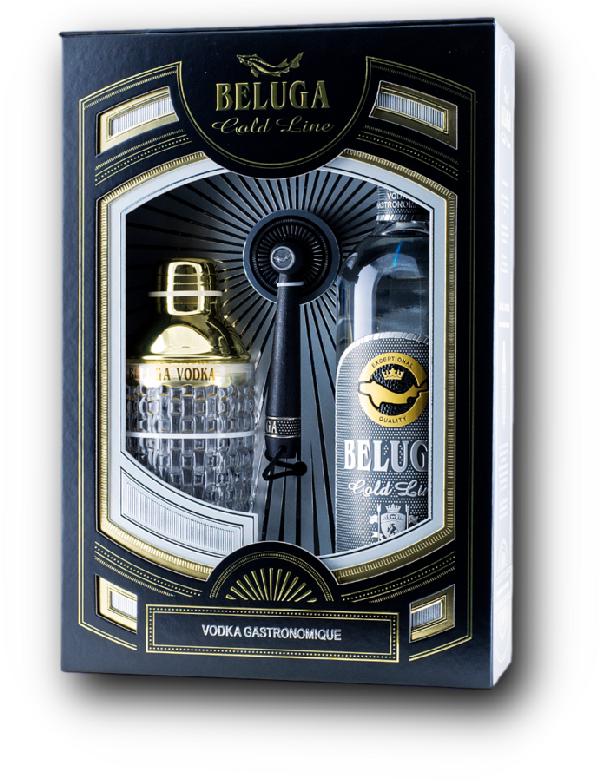 Beluga Gold Line Vodka 40% 0,7L (dárková sada se shakerem)