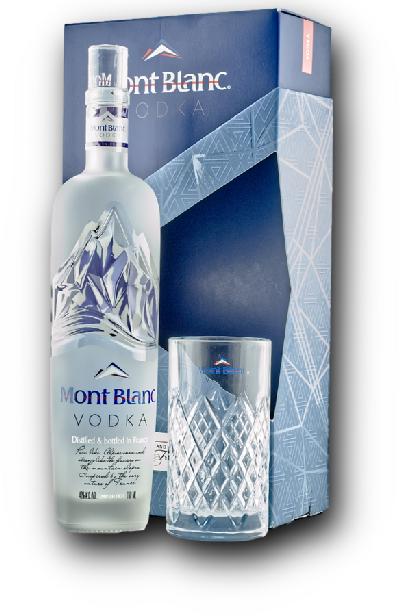 Mont Blanc 40% 0.7L (dárkové balení s 1 sklenicí)