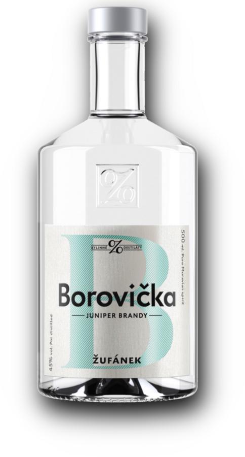 Žufánek Borovička 45% 0,5l – jalovičný destilát
