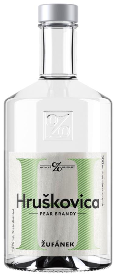 Žufánek Hruškovice 45% 0,5l – ovocný destilát Williams