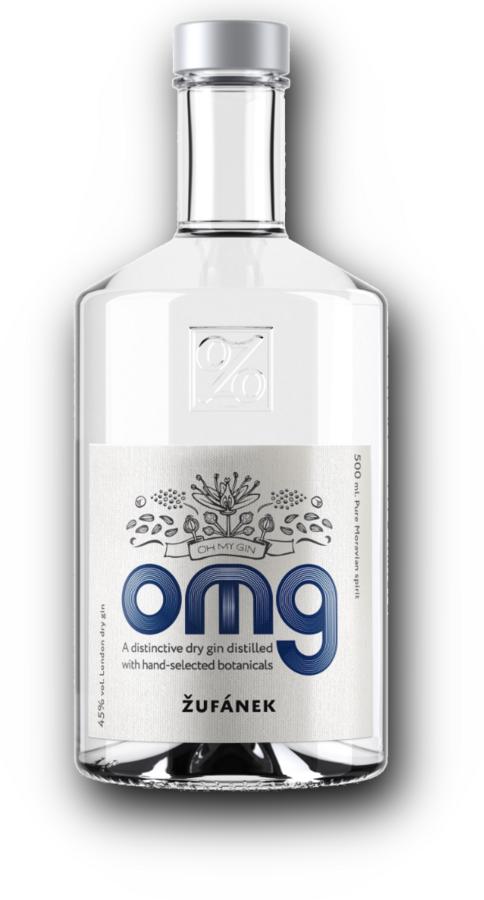 Žufánek OMG Gin 45% 0,5 l – český gin londýnského typu