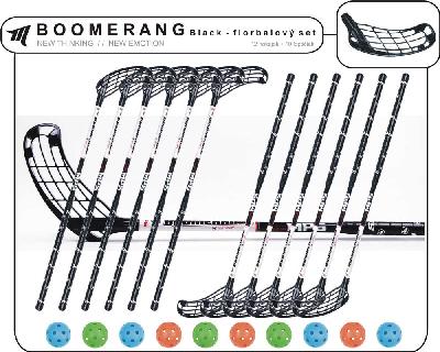 Set MPS Boomerang Black (12 hokejek) 10x levá / 2x pravá