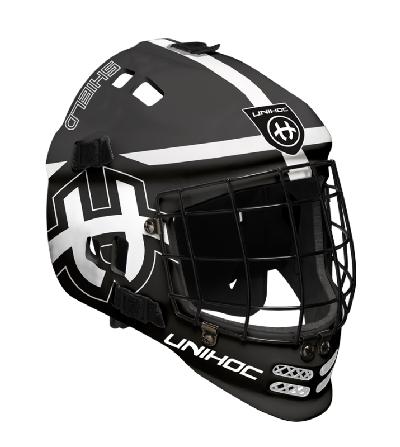 Unihoc Shield Black/White brankářska maska
