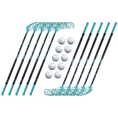 Set Accufli AirTek A100 Teal (10 hokejek) 100 cm (= 111 cm) 8x levá / 2x pravá