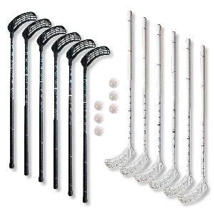 Eurostick Gravity B/W IFF Set (12 hokejek) 8x levá / 4x pravá