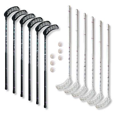 Eurostick Gravity B/W IFF Set (12 hokejek) 10x levá / 2x pravá