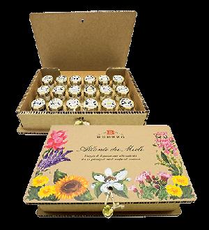 Dárkový box Atlas Medů, 18ks Italských medů, 630 g