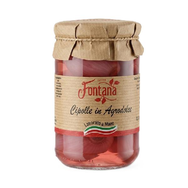 Červené cibule z Tropeje ve sladkokyselém nálevu Azienda Agricola Fontana, 280 g