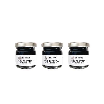 Sépiový inkoust Nero di Seppia Mr. Moris, 3× 25 g