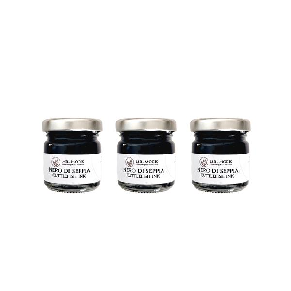 Sépiový inkoust Nero di Seppia Mr. Moris, 3× 25 g
