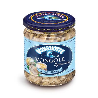 Mušle Vongole vyloupané ve vlastní šťávě, 190 g
