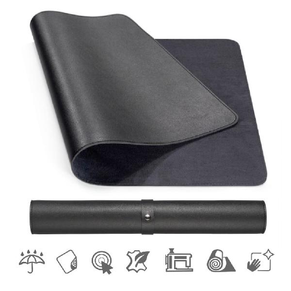 Podložka pod myš a klávesnici MOSH eco kůže, černá (S,M,L) Large (90 x 45 cm)