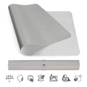 Podložky pod myš a klávesnici MOSH eco kůže, šedá (S,M,L) Large (90 x 45 cm)