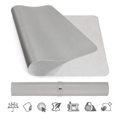 Podložky pod myš a klávesnici MOSH eco kůže, šedá (S,M,L) Large (90 x 45 cm)