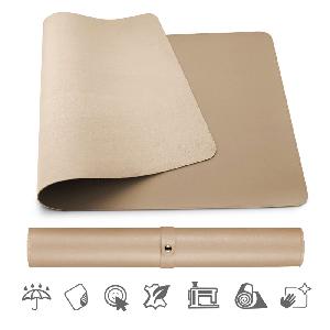 Podložka pod myš a klávesnici MOSH eco kůže, cappucino, 90 x 45 cm Large (90 x 45 cm)