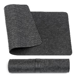 Podložka pod myš a klávesnici MOSH plstěná, černá, M,L Large (90 x 45 cm)