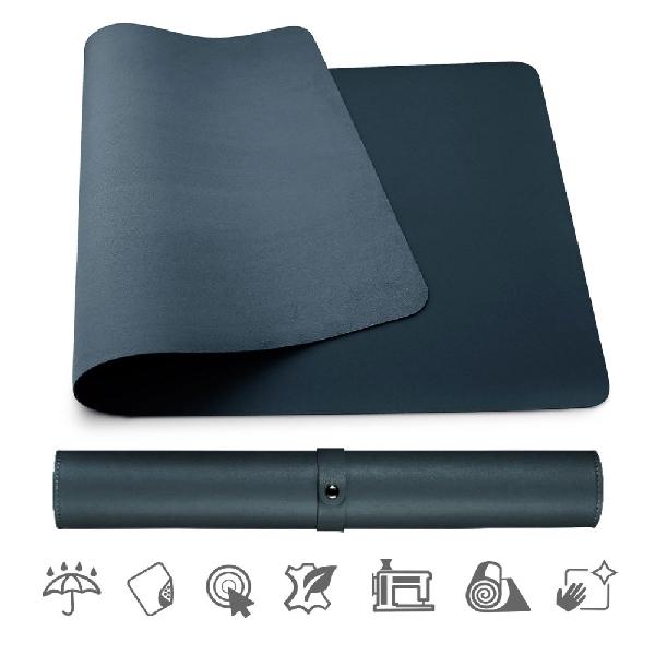 Podložka pod myš a klávesnici MOSH eco kůže, tmavě modrá, 90 x 45 cm Large (90 x 45 cm)
