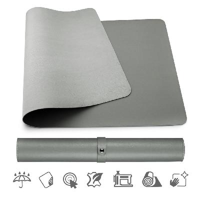 Podložka pod myš a klávesnici MOSH eco kůže, tmavě šedá, 90 x 45 cm Large (90 x 45 cm)