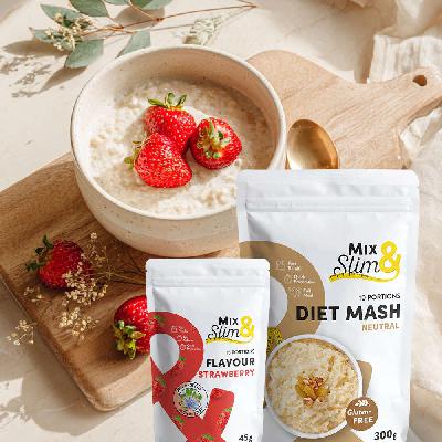 MixSlim Dietní kaše 300g (10 porcí) + příchuť jahoda