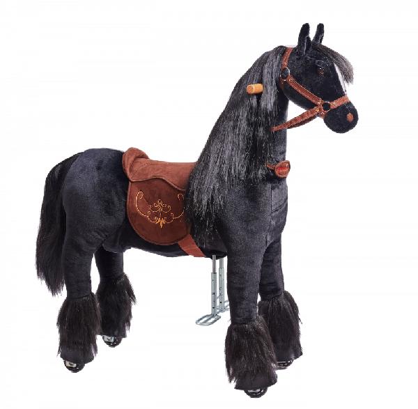 Mechanický jezdící kůň Ponnie Ebony M – celočerné provedení