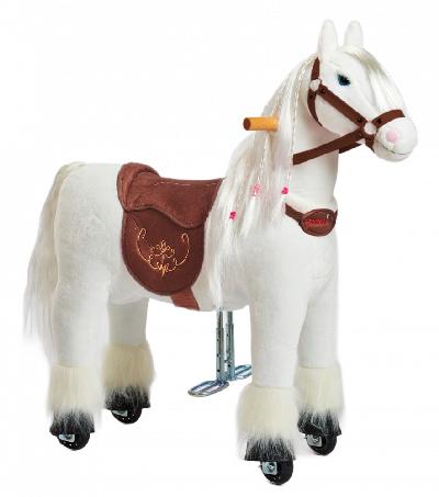 Mechanický jezdicí kůň Ponnie Tiara S – bílý