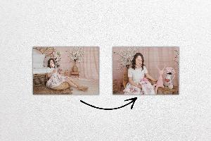 Oboustranný tisk na dřevo 40x30 cm z vlastní fotografie, Bukové dřevo, Oboustranný tisk