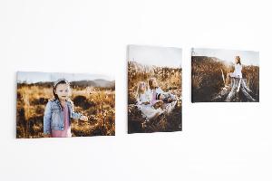 Fotoobrazy sada 3 kusů 50x40 cm s vlastními fotkami, Plátno 100% bavlna: Premium Canvas 390g/m²