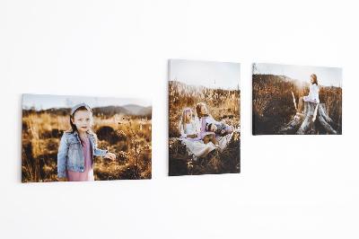 Fotoobrazy sada 3 kusů 50x40 cm s vlastními fotkami, Plátno 100% bavlna: Premium Canvas 390g/m²